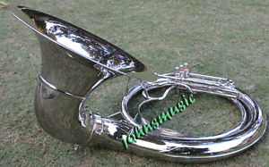 CHRISTMAS^OFFER_SOUSAPHONE *24 " VALVE_BIG SOUSAPHONE FAST"W/ CASE BOX CHROME