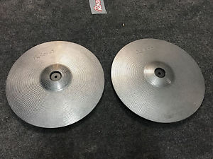 TWO Roland CY-14C-MG V Drum Crash Cymbal cy-14c Metallica Gray