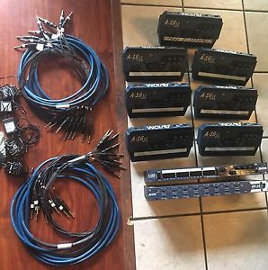 Aviom System Package An-16i - A-16R - and 7x - A-16ii  Plus TRS Snakes And Power