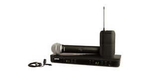New Shure Dual Wireless Mic System BLX1288/CVL PG58 HH & Lavaliere - H9 New