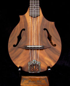 Bruce Wei Solid Acacia Koa Tenor Ukulele, MOP Inlay, Soft-Bag MD17-2009