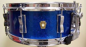 Vintage 1961 Ludwig Super Classic Snare Drum - Blue Sparkle