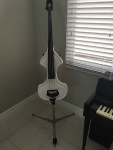 Electric Upright Bass - White with Stand - On Latin Grammy recordings