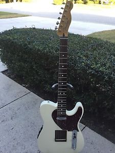 Fender Acoustasonic Telecaster Acoustic-Electric Guitar Pro Setup Fret work Used