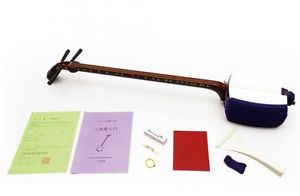 "Nagauta Shamisen" Sangen Special Set Quince Material of Natural Wood New!
