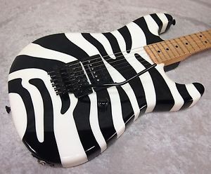 2008 USA Charvel Custom Shop San Dimas Zebra electric guitar with case 1 of 18