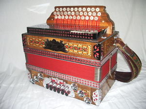 Slovenian Melodija Menges 3 Row Button Box Accordion C,F,Bb Custom Tuning