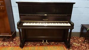 Reconditioned,Black,"Rogers", Overstrung Piano. 88 notes. CAN DELIVER.