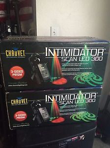 2 Chauvet Intimidator Scan 300 LED Intelligent Lights Moving Head DJ Nightclub