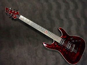 SCHECTER AD-C-1-EXOTIC Star Lava Red w/soft case F/S Guiter From JAPAN #X1281
