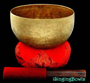 Antique Tibetan Singing Bowl: Thado 6 1/2", ca. 18th Century, G#-2 & D-10. VIDEO