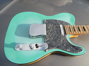 Fits Fender  SIXKILLER-TELE 52 RI  Ash Tray Cover Green blue burst mild relic.