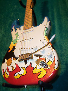 Amazing Fender USA American Standard Stratocaster hand painted guitar vintage de