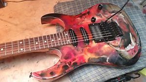Ibanez RG560 MIJ custom swirl OFR Floyd Rose Bareknuckle Blackhawk Barden