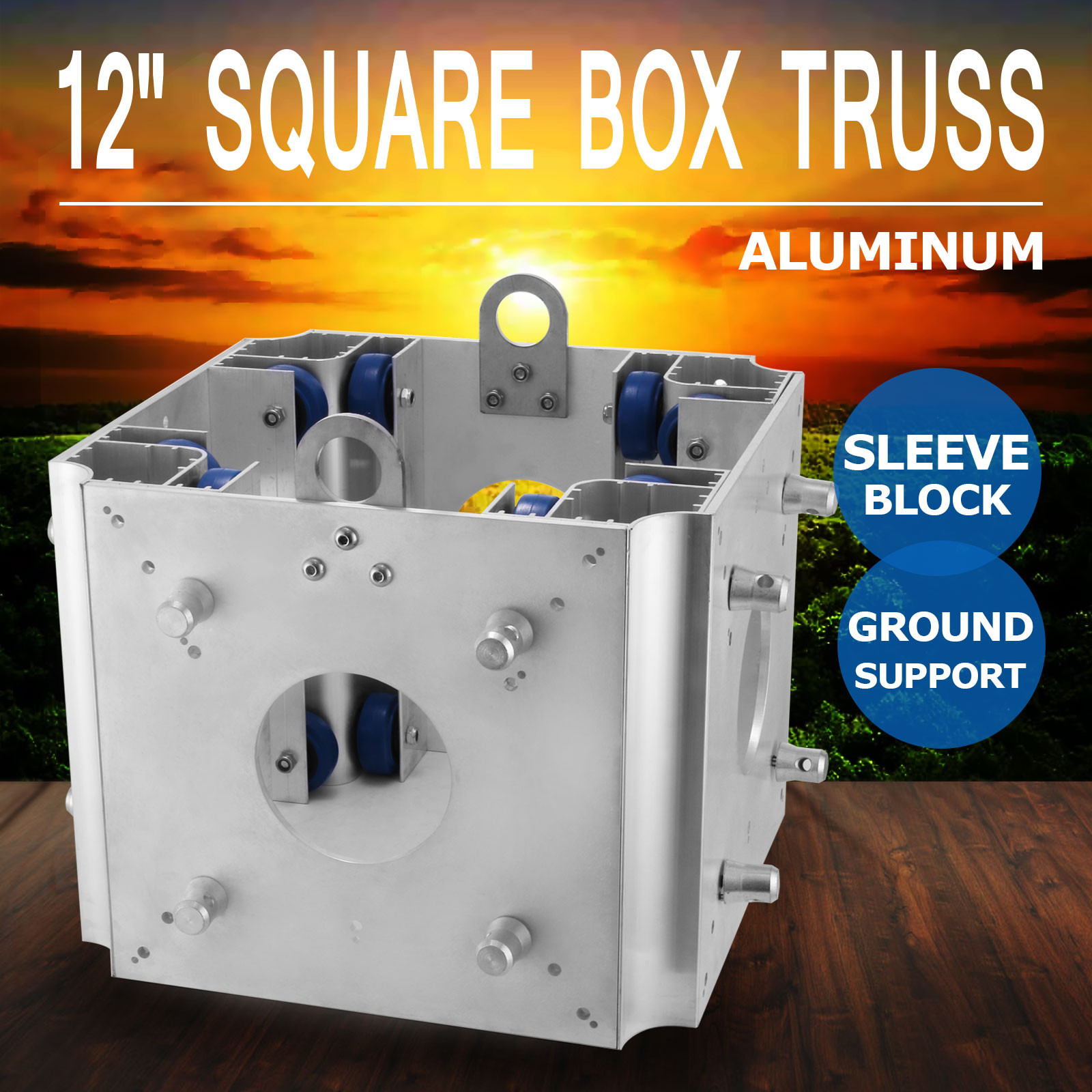 12'' Aluminum Square Box Trussing Fits F34 Fits Global Base Plate standard