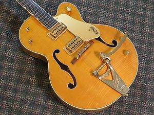 2005 Gretsch Japan G-6120-AM Hollowbody Guitar! Amber/Gold! MIJ! w/OHSC