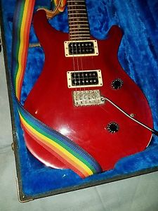 1986 PRS STANDARD SOLD BODY GUITAR CHERRY RED ORIGINAL INCLUDING HARDSHELL CASE