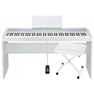 Pack Korg B1 blanc - Piano numérique 88 notes + Stand + Banquette