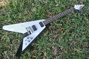 1967 REISSUE EPIPHONE by GIBSON SCHENKER B&W FLYING V SCORPIONS GUITAR! #C149