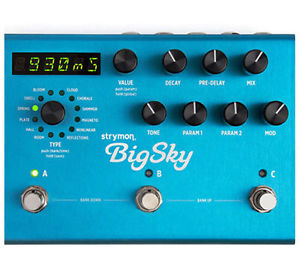 Strymon BigSky Reverb Pedal Hall Plate Spring Swell Room Shimmer Cab Filter