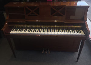 Knight Upright Piano Gloss mahogany Stunning Including 5 Year Guarantee