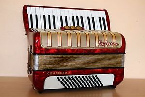 Accordion Hohner Concerto II 72 bass Akkordeon Fisarmonica + Case Free Shipping!
