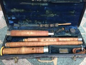 Flame Maple BASSOON w/ Case - 53" Length Untested Disassembled /For Parts