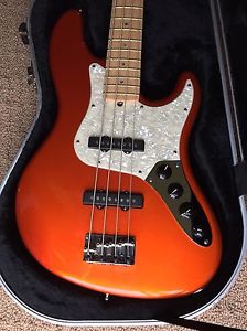 Fender American USA Deluxe Jazz Bass 2005 60th Anniversary Candy Tangerine Rare!