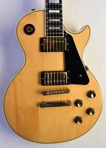1976 Gibson Les Paul Custom NATURAL Blonde ~~MINTY~~ Vintage 1970s White Guitar