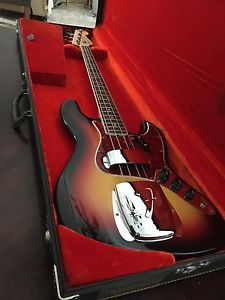 1966 FENDER JAZZ BASS w DOTS, BINDING and LOLLIPOP Tuners