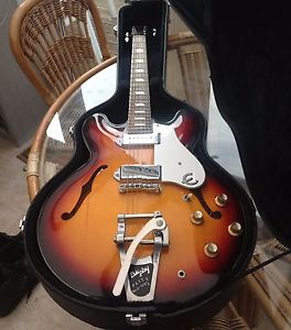EPIPHONE CASINO GUITAR WITH BIGSBY ,AND CASE VINTAGE DATED 1997