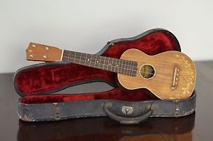 Vintage 1925 Washburn Soprano Koa Ukulele model 705 Lyon & Healy Geib hard case