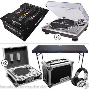 Audio-Technica Dual AT-LP120USB Direct Drive Turntables with XONE:23 Mixer Kit