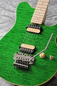 MUSIC MAN AX40D-TGR Translucent Green Sterling Electric Guitar from Japan