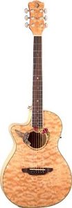Luna Guitars FAU HUM L - Chitarra acustica amplificabile, per mancini, con usign
