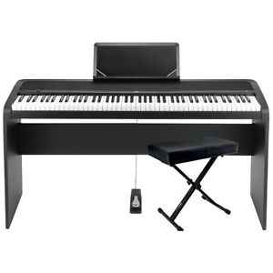 Pack Korg B1 noir - Piano numérique 88 notes + Stand + Banquette