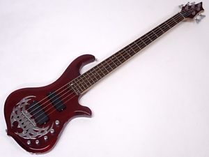 TRABEN Array Limited 5st Red w/soft case F/S Guiter Bass From JAPAN #U14