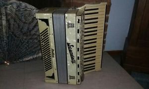 Vintage Scandalli Delfino Accordion With Pearl Inlay , [ Made in Italy ]