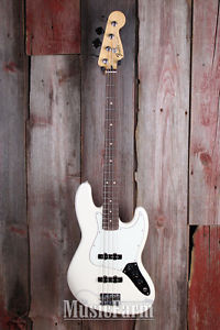 Fender® Standard Jazz Bass 4 String Electric Bass Guitar RW FB Arctic White