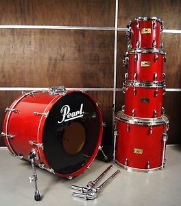1990s Pearl Masters Custom Maple 5pc Drum Kit w/ Focus Rings BIG SIZES