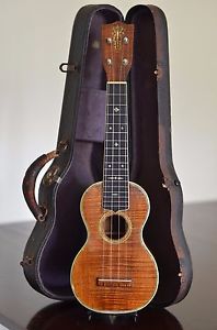 Vintage 1928 CF Martin Style 5K Koa soprano ukulele with original hard case