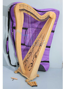 Aster 34 Strings Lever Harp Fully Levered with Deluxe Carry Bag VAT Free Shiping