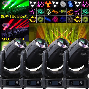4PCS BEAMS 10R Yodn 280W Beam Spot Wash 3in1 Moving Head Light Stage LIGHTS DJ