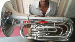 TUBA IN EB FLAT DIPLOMAT MODEL PURE BRASS MADE IN CHROME POLISH (NEW YEAR OFFER)
