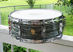 '66 LUDWIG Jazz Festival 5.5x14 Oyster Blue Pearl Snare Drum!