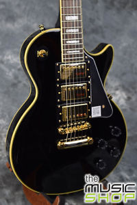 Epiphone Les Paul Custom Black Beauty 3 Pickup Electric Guitar with Case - Ebony