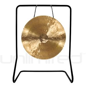 26" White Gong on UFIP Molto Bella Gong Stand with Mallet