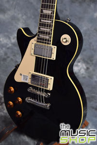 Epiphone Left Handed Les Paul Standard Electric Guitar with Case - Ebony/Black