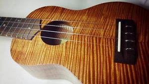 Custom IZ soprano ukulele rare 5A+ hawaiian KOA  very beautiful with nice sound
