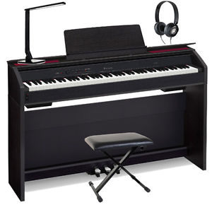 Casio PX-860 Dgital Piano Black with Multi-Purpose LED Lamp, X bench an